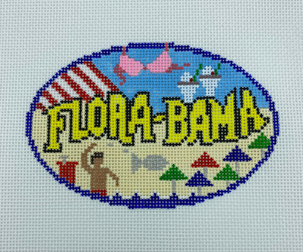 Flora-Bama Needlepoint Ornament