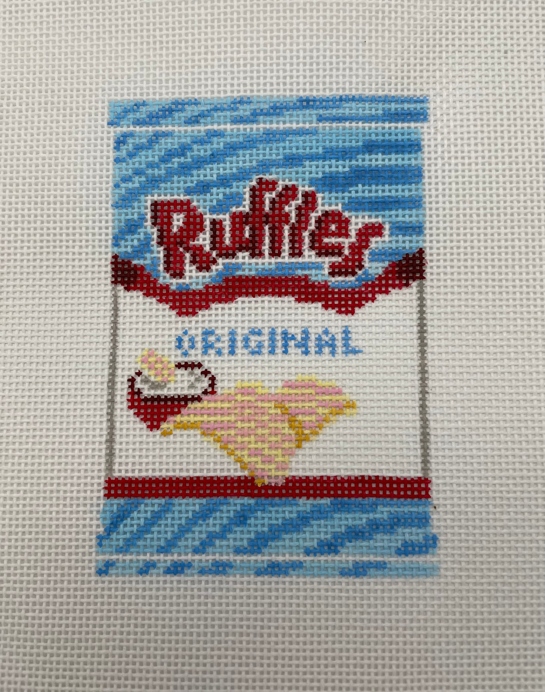 Ruffles Potato Chip Needlepoint Ornament