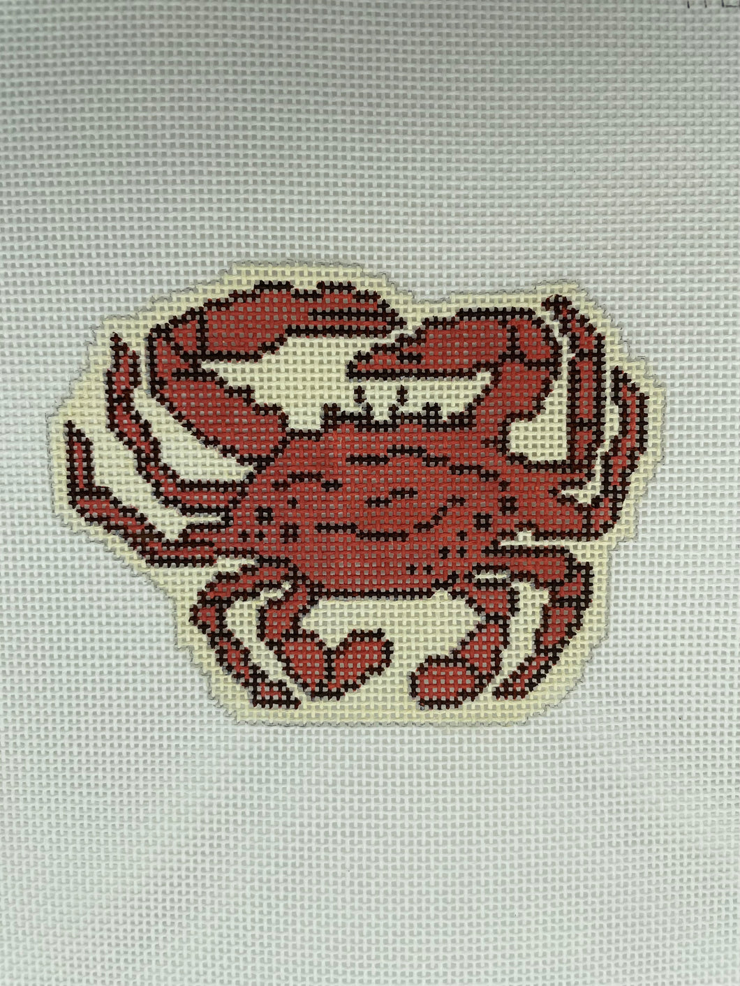 Crab (Red) Needlepoint Ornament